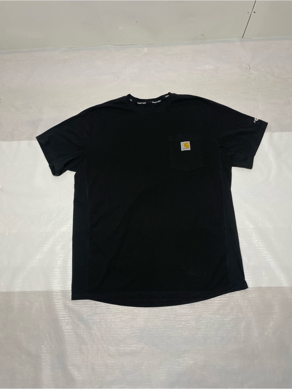 Carhartt Black Short-Sleeve Pocket Tee with Logo Patch Sz:Large